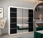 Šatní skříň Abi V4 Barva korpusu: Černá, Rozměry: 150 cm, Dveře: Černá