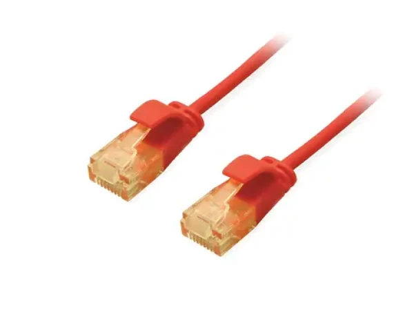 Equip SlimFlex červená / Patch kabel / Cat6a U/UTP / 5 m / LSZH / PoE+ (626207)