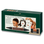 Popisovač Faber-Castell Pitt Artist Pen Dual Marker Portrait sada 5 ks