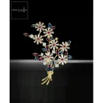 Exkluzivní brož Swarovski Elements Acconcia - puget kvítí, Barevná/více barev