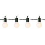 STAR TRADING Světelný řetěz 20 LED White Bulbs Hooky, černá barva, plast