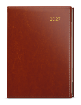 Týdenní diář 2027 Baloušek Oskar Premier A5 hnědá
