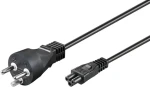 MicroConnect Power Cord DK Typ-K - C5 1m černá / Napájecí kabel / dánská koncovka / 250 V / 2,5 A (PE120810)