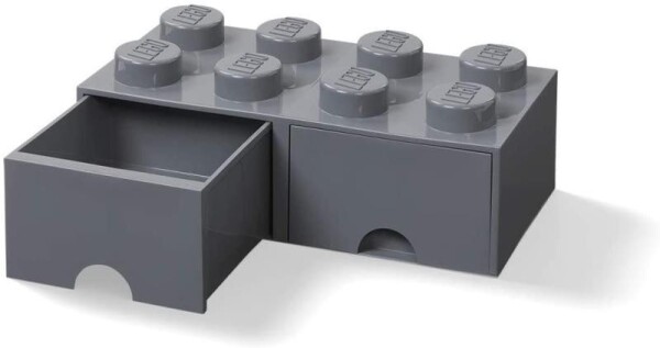 Úložný box LEGO šuplíky tmavě