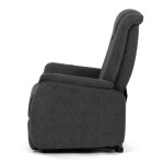 Polohovací křeslo, elektrické kabelové ovládání, šedá, látka, TV-L8963 GREY2