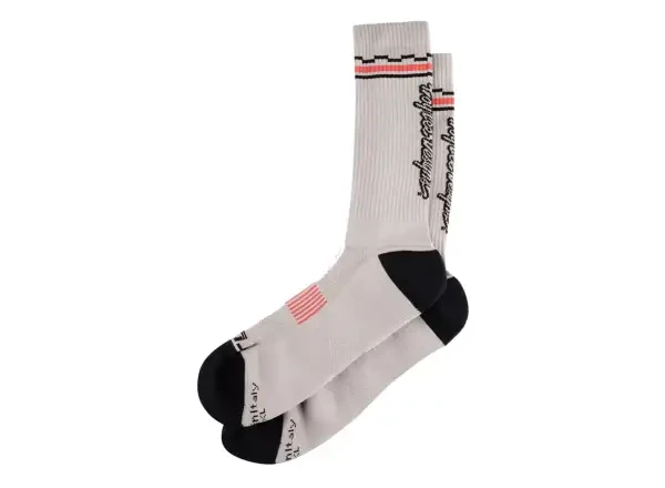 Troy Lee Designs Performance Checka ponožky Light Gray vel. 40-45