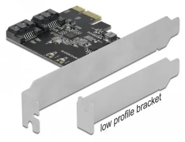 Delock PCI Express karta 2x SATA / Řadič / PCIe x1 / SATA III 6 Gb/s / JMB582 (90431)