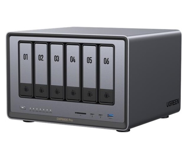 UGREEN NASync DXP6800 Pro (10C/i5-1235U/4,4GHz/8GBRAM/6xSATA/2xM.2/2x10GbE/1xPCIe/2xTB/2xUSB2.0/2xUSB3.2/HDMI/SD) EDF_1146188