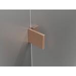 MEXEN/S - Lunar-F L sprchový kout skládací dveře pravá 90 x 70, transparent, měď kartáčovaná 836L-090-070-65-00-P