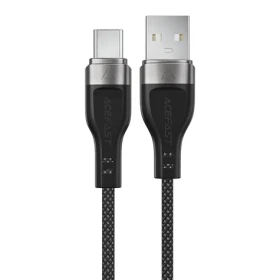 Acefast C11-04 černá / Kabel / USB-A - USB-C / magnetický / 1,2 m / 3 A