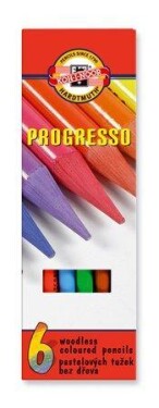 Koh-i-noor pastelky PROGRESSO dlouhé souprava 6 ks