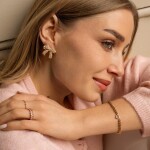 ELENYS Pink Amour – pozlacený náramek 18K žluté zlato Délka náramku: 17,5 + 5 cm / max. 22,5 cm