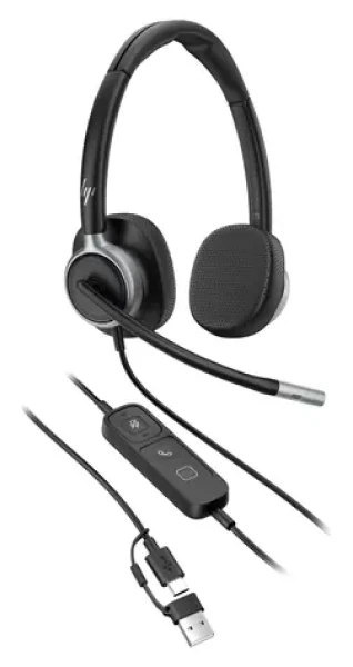 Poly Mission 625 černá / Náhlavní souprava / Stereo / USB-C/A / Microsoft Teams (C01C6A6#AC3)