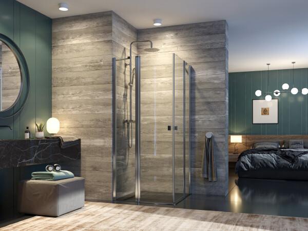 Aquatek GLASS A4 90 cm CHROM Sprchová zástěna 90x90x195cm