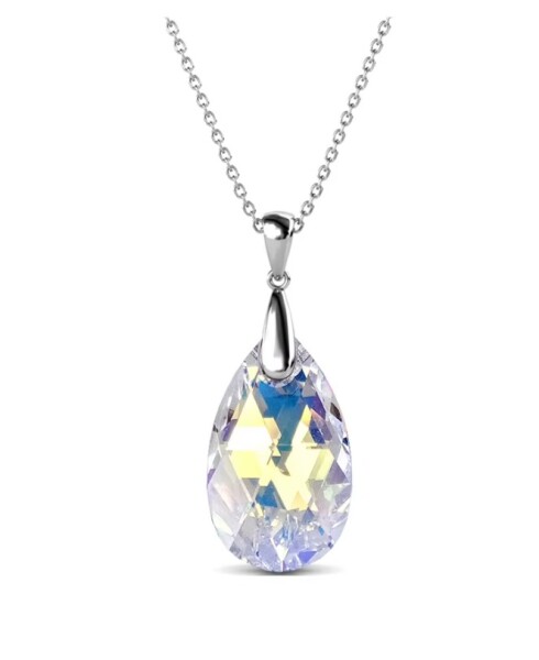 Elenys Drop – Swarovski® pozlacený náhrdelník s krystaly 18K bílé zlato