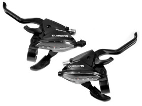 Řadící + brzdové páky SHIMANO STEF510 3+7 speed, black (Řazení + brzdící páčky SHIMANO 3 x 7 speed)