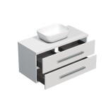 Koupelnová skříňka s krycí deskou SAT Cube Way 100x53x46 cm bílá lesk CUBE461003BISAT45 CUBE461003BISAT45