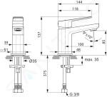 IDEAL STANDARD - Tonic II Umyvadlová baterie Piccolo, chrom A6331AA