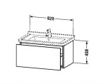 DURAVIT - L-Cube Umyvadlová skříňka 41x102x47 cm, 1 zásuvka, lesklá bílá LC616602222