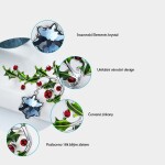 Vánoční brož Swarovski Elements Benedetta - vánoční větvička, Barevná/více barev