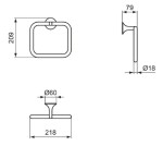 IDEAL STANDARD - La Dolce Vita Držák ručníku, kartáčované zlato T5501A2