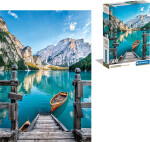 Puzzle 500 dílků Braies lake Compact - Clementoni