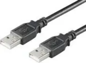 MicroConnect kabel USB2.0 A (M) - USB2.0 A (M) 0.1m černá (USBAA01B)
