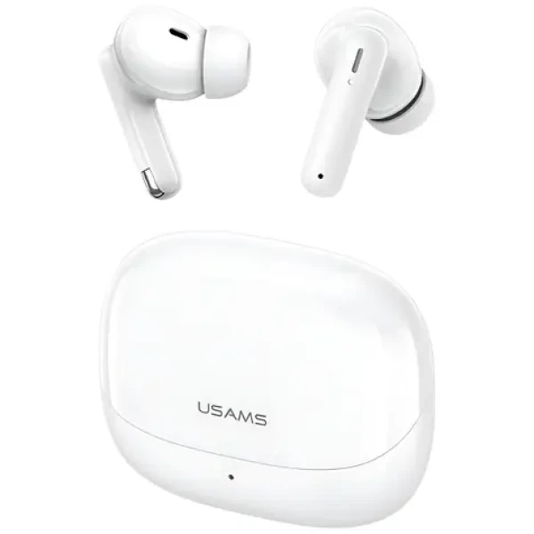 USAMS IF27 TWS bílá / Bezdrátová sluchátka do uší / Bluetooth 5.3 / Dotykové ovládání (BHUIF05)