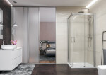 Aquatek DYNAMIC A4 80cm Sprchová zástěna čtvercová, chrom satin