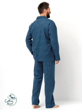 Pánské pyžamo Key MNS 815 B25 délka/r 3XL-4XL na zip tmavě modrá 3xl