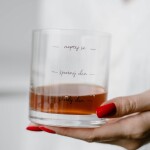 Bella Rose Sklenice na whisky Neptej se, čirá barva, sklo, 250 ml