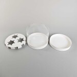 Cake star Plastový kulatý box na cupcakes nebo Bento dort bílý 1 patro (na 3ks)