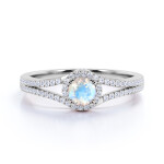 Emporial stříbrný prsten GU-DR14761R-SILVER-MOONSTONE-ZIRCON Velikost: 10 (EU: 61-63)