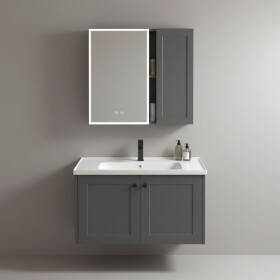 REA - Sada koupelnového nábytku s umyvadlem Monti 60cm Grey REA-M0015