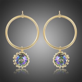Náušnice Swarovski Elements Viola, Fialová
