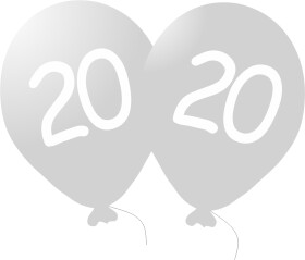Balónek 20. narozeniny stříbrný metalický Balonky.cz Balónek 20. narozeniny stříbrný metalický Balonky.cz