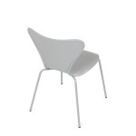 Židle jídelní, šedý plast, čtyřnohá kvová podnož