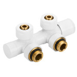 INVENA - Termostatická sada ventilů, typ DUOPLEX, pro středové připojení bílá CZ-96-B15-S