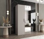 Šatní skříň Abi Bari 2 Rozměry: 150 cm, Pásky / úchyty: Černá, Barva korpusu + barva dveří: Kašmír + Kašmír