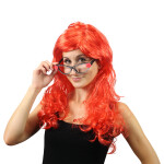 Paruka karnevalová červená dospělá