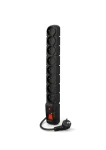 Acar S8 PRO černá / Prodlužovací kabel / 8 zásuvek / přepěťová ochrana / 3 m (W0143)
