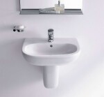 DURAVIT - D-Code Umyvadlo 65x50 cm, s přepadem, s otvorem pro baterii, bílá 23106500002