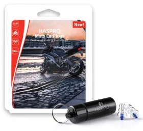 Haspro Moto průhledná-modrá / Špunty do uší / pro motocyklisty / SNR 26 dB / silikonové / 1 pár