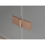 MEXEN/S - Mist H T sprchový kout dveře křídlové pravá 85 x 120, transparent, měď kartáčovaná 8A5T-085-120-65-00-P