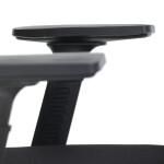 Kancelářská židle, šedá síťovina, černý plast, kolečka na tvrdé podlahy