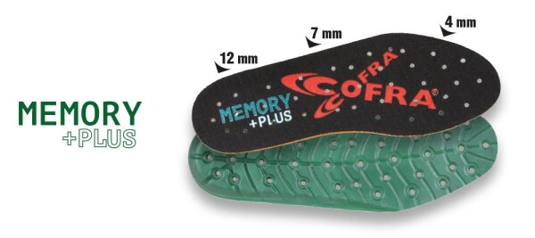 Stélka Cofra Memory Plus velikost 45, pracovní vložky