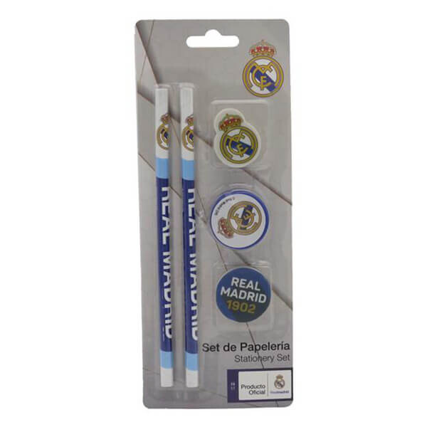 Real Madrid - školní set (tužky, gumy + ořezávátko)
