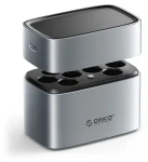 Orico EV8 stříbrná / Nabíječka baterií / AA lithiové baterie / úložný box