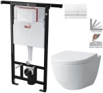 ALCADRAIN Jádromodul - předstěnový instalační systém s bílým tlačítkem M1710 + WC LAUFEN PRO + SEDÁTKO AM102/1120 M1710 LP3