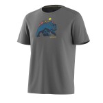 Pánské merino tričko s krátkým rukávem SMARTWOOL Men's Bear Strata Active Short Sleeve Gr, Light Gray Heather velikost: S